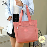 Women Zipper Top-handle Bag Large Shoulder Handbag, Nylon Travel Bag