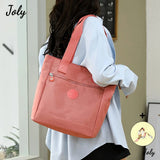 Women Zipper Top-handle Bag Large Shoulder Handbag, Nylon Travel Bag