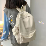 Japanese Harajuku Ulzzang Solid School Bag Teenage Girl Backpack