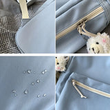 Japanese Harajuku Ulzzang Solid School Bag Teenage Girl Backpack