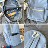 Japanese Harajuku Ulzzang Solid School Bag Teenage Girl Backpack