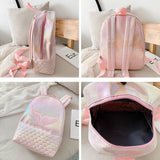 Mermaid Pattern Holographic Backpack Travel School Bags