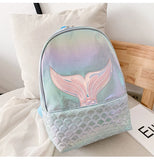 Mermaid Pattern Holographic Backpack Travel School Bags