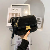 Women Small Square Bag Winter Shoulder Messenger Bag