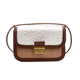 Women Small Square Bag Winter Shoulder Messenger Bag