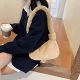 Faux Rabbit Mink Fur Shoulder Bag Plush Soft Totes Handbag