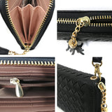 Handwoven Long Zipper Wallet for Women, Temperament Clutch Bag