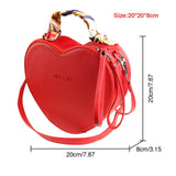 Women's Leather Handbags Red Tote Shoulder Bag