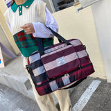 Women's Sports Leisure Travel Bag Fitness Bag Portable Shoulder Luggage