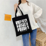Demon Slayer Anime Shoulder Bag Canvas Shopper Large Women's Bag