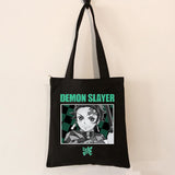 Demon Slayer Anime Shoulder Bag Canvas Shopper Large Women's Bag