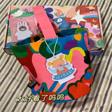 Women Canvas Bucket Shoulder Bag Magnetic Tote Animal Cartoon Pattern