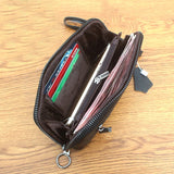 Leather Makeup Bag Professional Cosmetic Cases Phone Pouch Clutch Bag