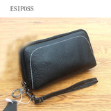 Leather Makeup Bag Professional Cosmetic Cases Phone Pouch Clutch Bag