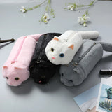 Cat Plush Shoulder Bag for Women Lady Fur Messenger Doll Mini Phone Bag