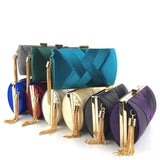 Women Tassel Clutches Evening Bags Party Handbags Wedding Purse