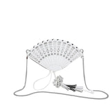 Women's Tassel Shoulder Bag with Chain - Summer Shell Bag