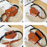 Women Waist Pack PU Shell Bag Phone Crossbody Purse