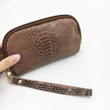 Women's Leather Clutch Wallet Purse, Snakeskin Handbag