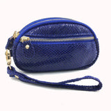 Women's Leather Clutch Wallet Purse, Snakeskin Handbag