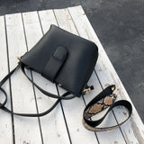 Women PU Leather Bucket Shoulder Bag Crossbody Totes