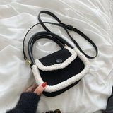 Furry Women's Messenger Bag Autumn/Winter Niche Ins Portable Square Bag