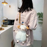 Plush Sheep Shoulder Bag for Girls
