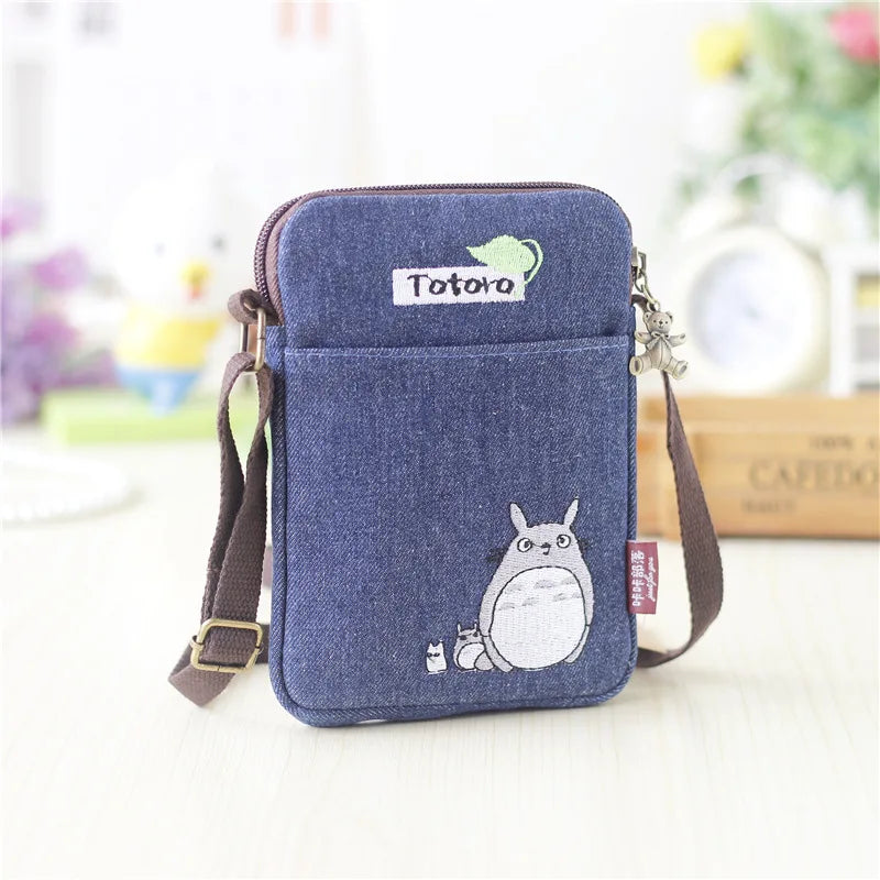 Canvas Crossbody Bag for Women Small Shoulder Phone Bag