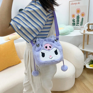 Plush Cartoon Shoulder Bag for Girls