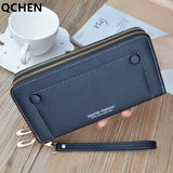 Women Purse Double Zipper Handbag Moneybag Large Capacity Wallet 836
