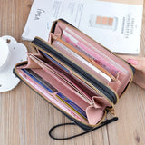Women Purse Double Zipper Handbag Moneybag Large Capacity Wallet 836