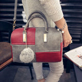 Women's European & American Stitching Hand-held Bag