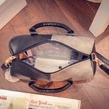 Women's European & American Stitching Hand-held Bag