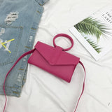 Women's Pu Leather Clutch Solid Tote Bag