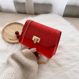 Women's Summer Sequins Lock Chain Small Square Bag Shoulder Handbag