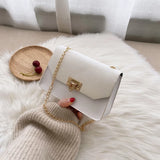 Women's Summer Sequins Lock Chain Small Square Bag Shoulder Handbag