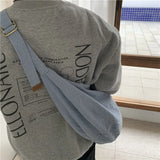 Japanese Style Shoulder Bag Twill Canvas Washed Old Bag