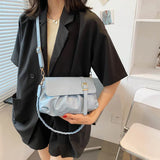Women's Solid Handbag Pu Leather Messenger Bag