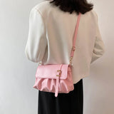 Women's Solid Handbag Pu Leather Messenger Bag