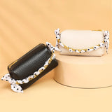 Elephant Pattern Leather Shoulder Bag Messenger Chain Small Square Bag