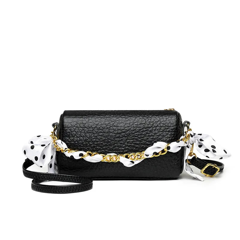 Elephant Pattern Leather Shoulder Bag Messenger Chain Small Square Bag