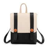 Women's Small PU Leather Backpack College Style School Bag