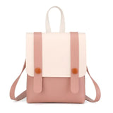 Women's Small PU Leather Backpack College Style School Bag