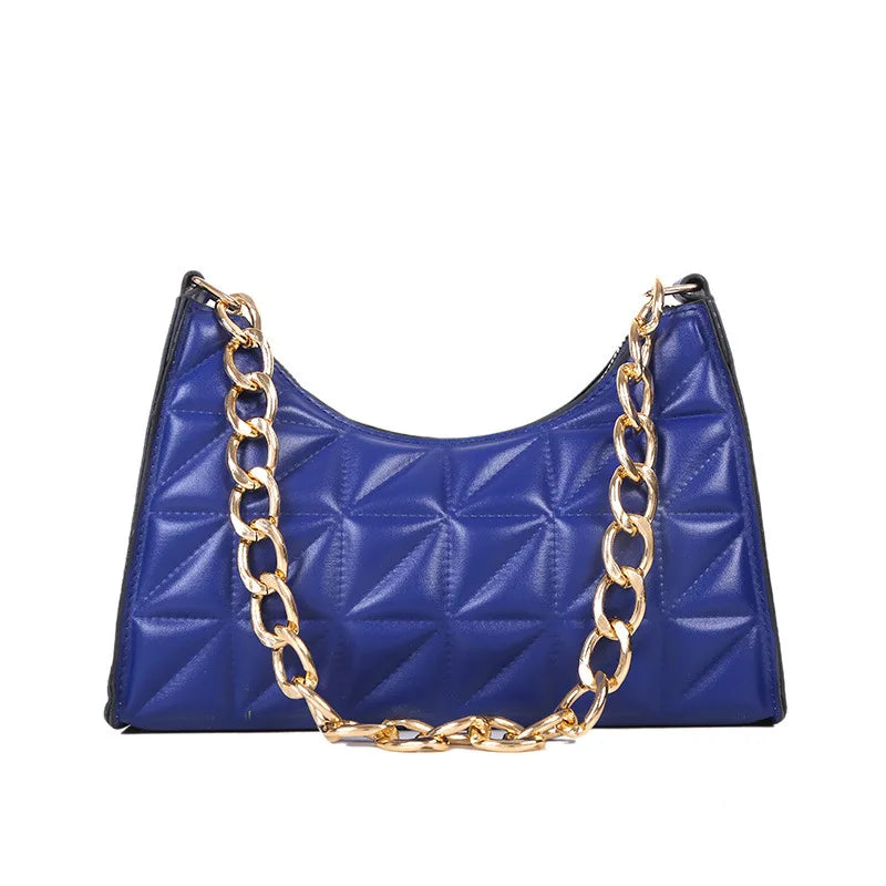 Women's Advanced Diamond Bag Chain Handbag Texture Shopping Bag