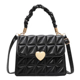 Women's Advanced Diamond Bag Heart Clasp Handbag