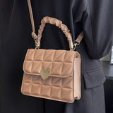 Women's Advanced Diamond Bag Heart Clasp Handbag