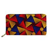 Boho Pattern PU Fabric Long Wallet Zipper Phone Bag Girls Clutch