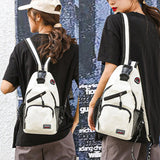 Women's Backpack Casual Travel Bags School Girl Chest Bag With Buckle