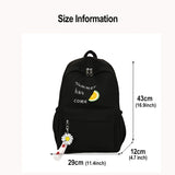 Women's Nylon Printing Backpack Large Capacity School Bag