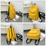 Women's Nylon Printing Backpack Large Capacity School Bag